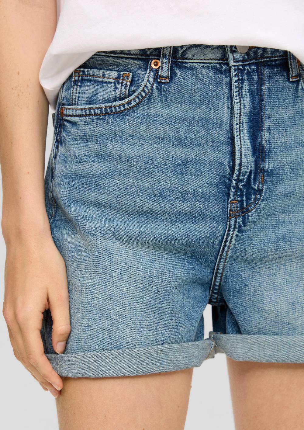 S.Oliver Mom Jeans-Shorts / Relaxed Fit / High Rise