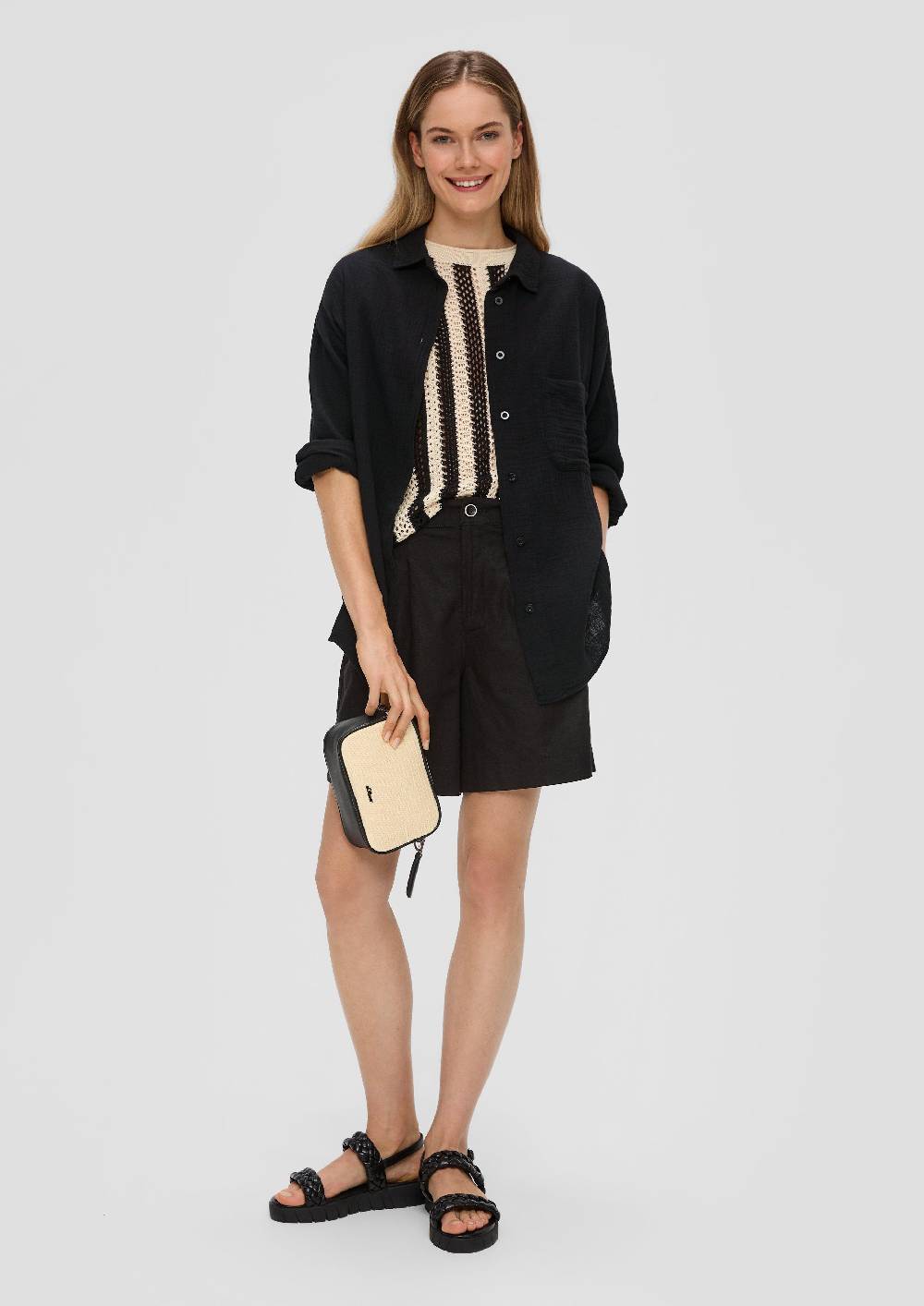 S.Oliver Musselinbluse Im Oversized Fit