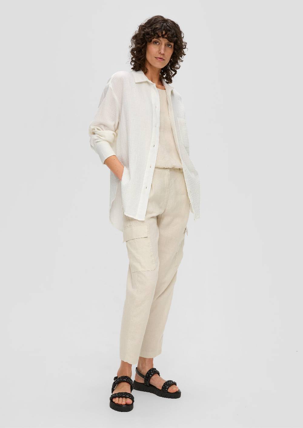 S.Oliver Musselinbluse Im Oversized Fit