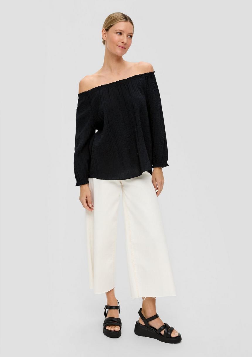S.Oliver Off-Shoulder-Bluse Aus Viskosemix