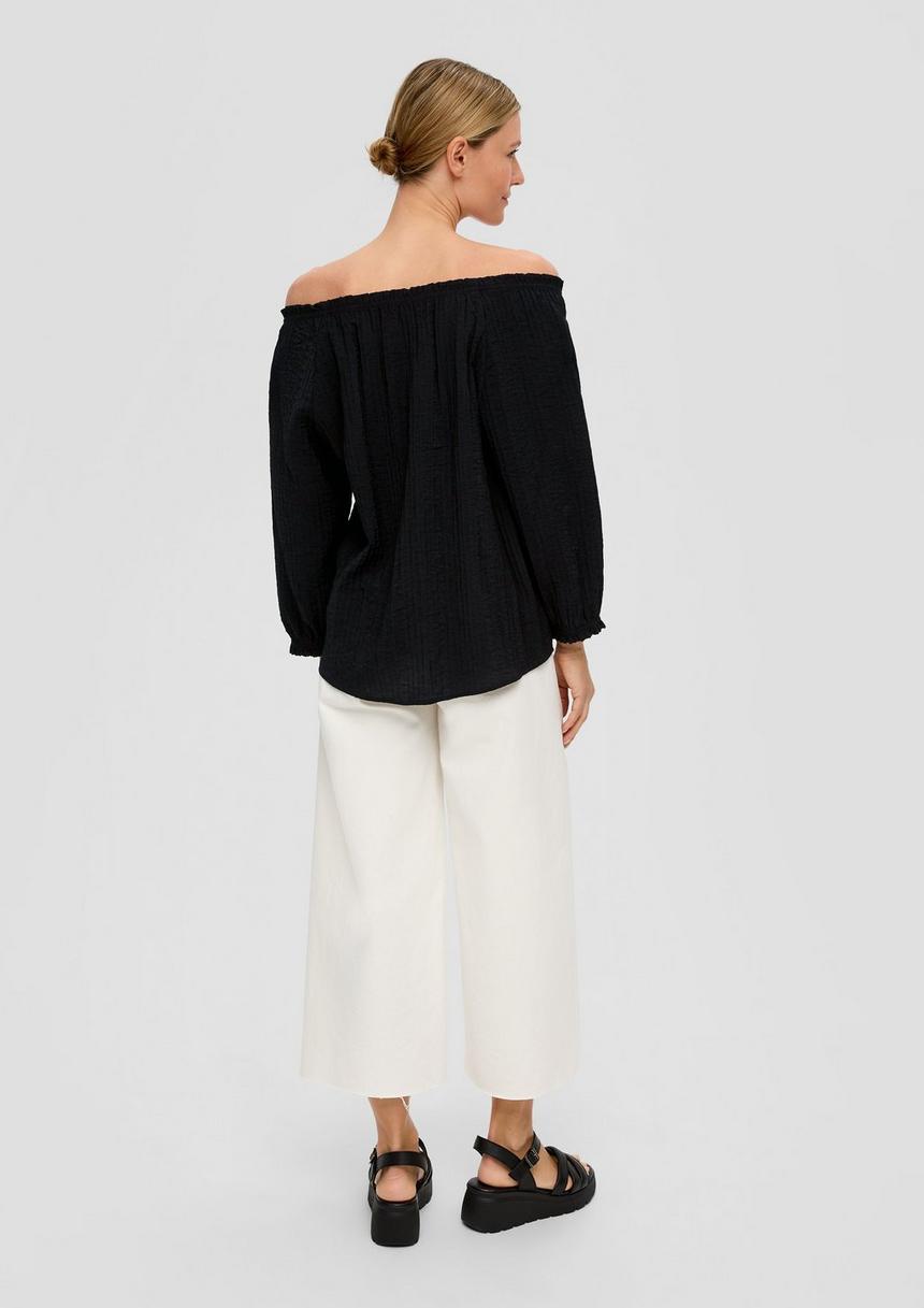 S.Oliver Off-Shoulder-Bluse Aus Viskosemix