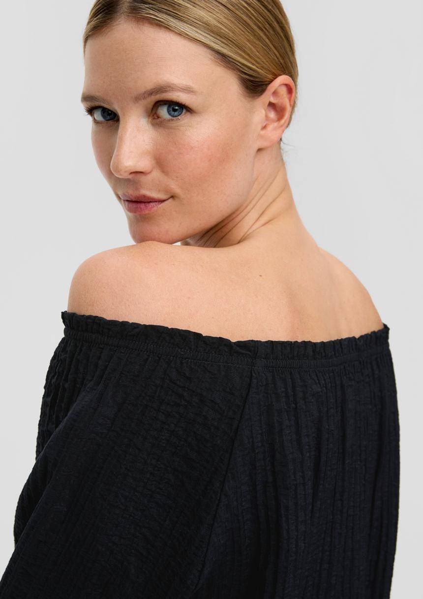 S.Oliver Off-Shoulder-Bluse Aus Viskosemix