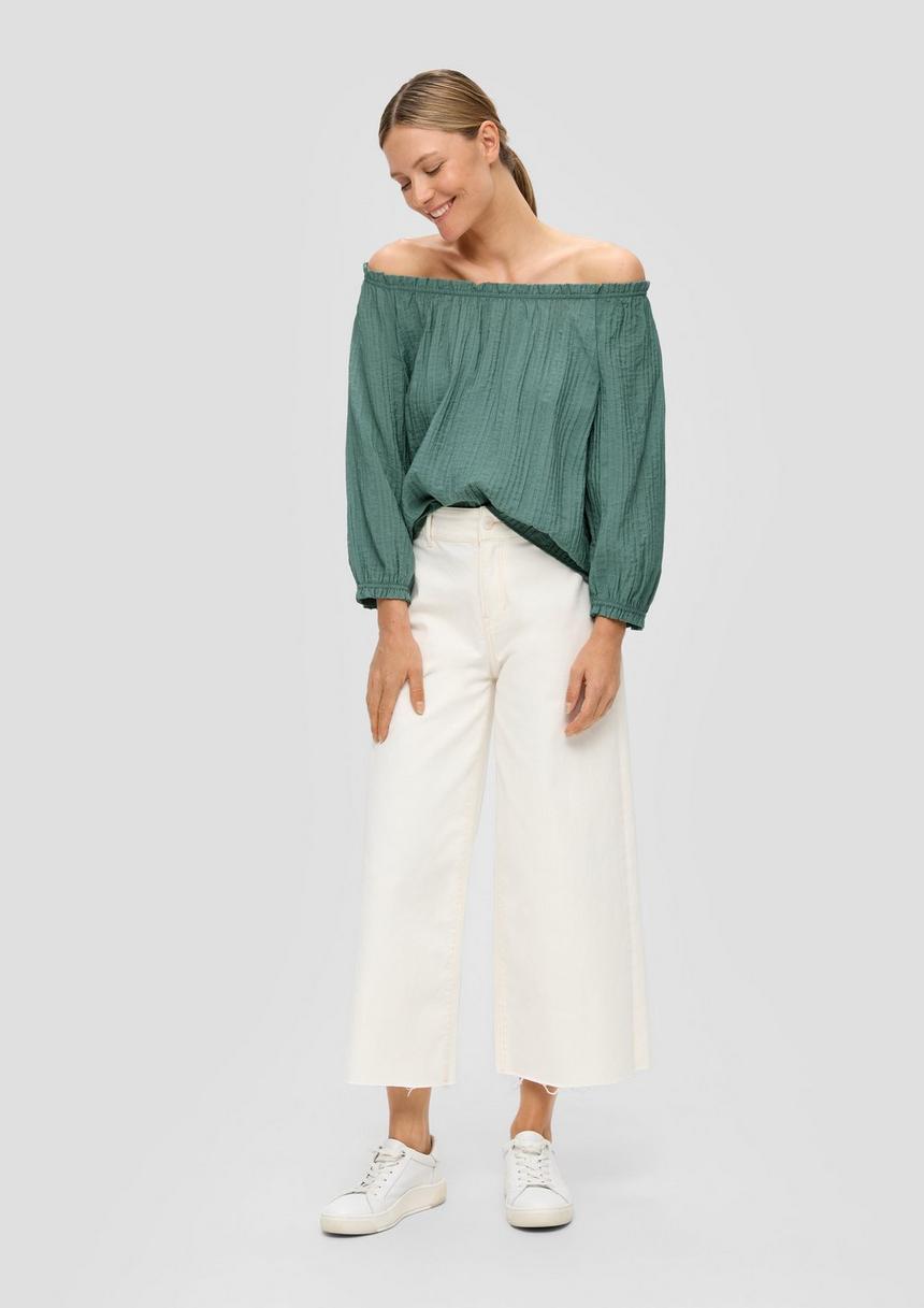 S.Oliver Off-Shoulder-Bluse Aus Viskosemix