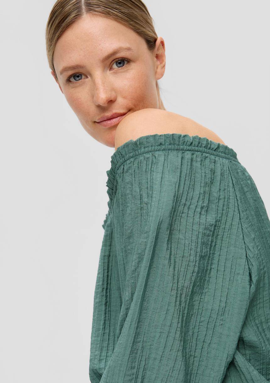 S.Oliver Off-Shoulder-Bluse Aus Viskosemix
