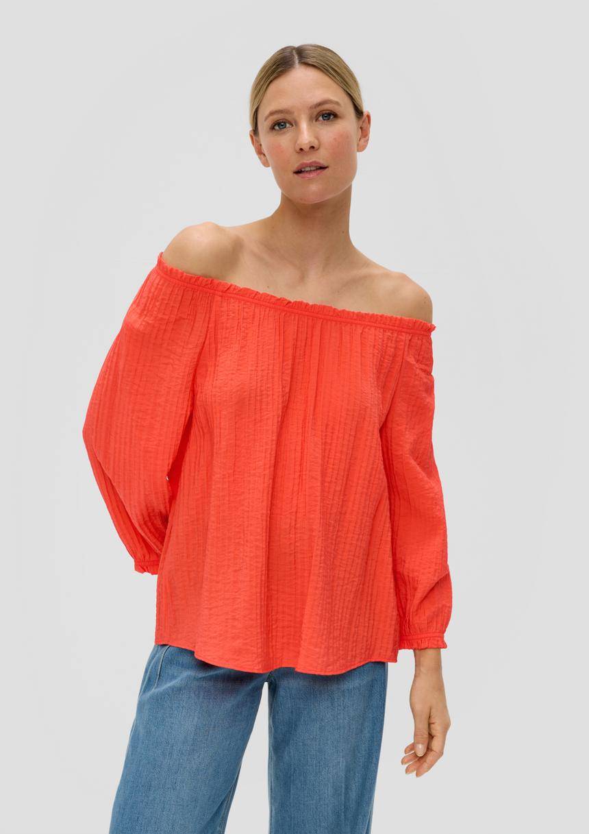 S.Oliver Off-Shoulder-Bluse aus Viskosemix
