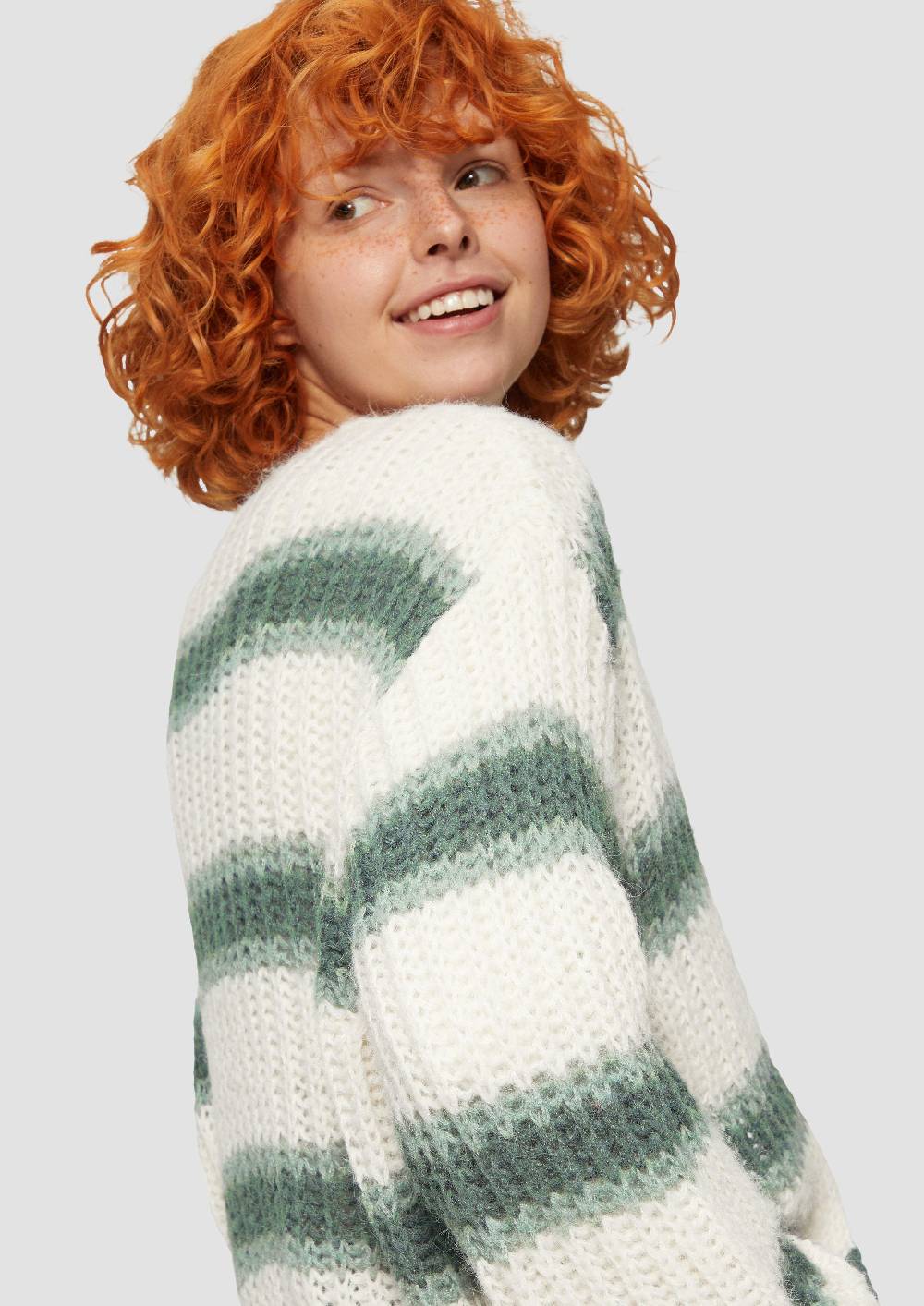 S.Oliver Offene Strickjacke Mit Blockstreifen