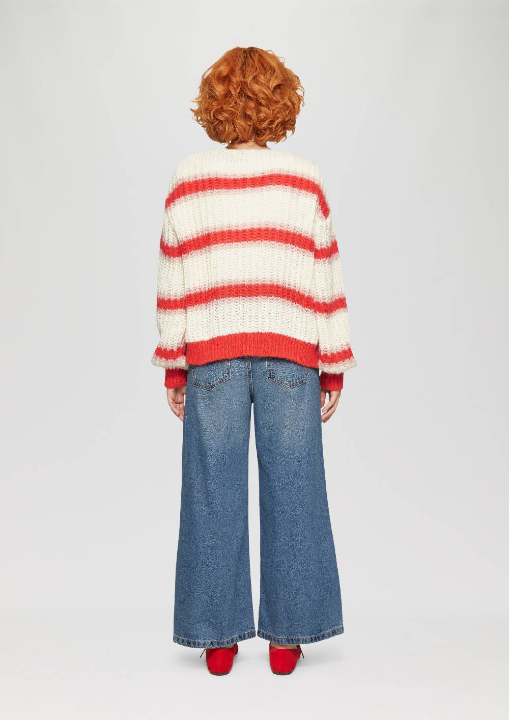 S.Oliver Offene Strickjacke Mit Blockstreifen