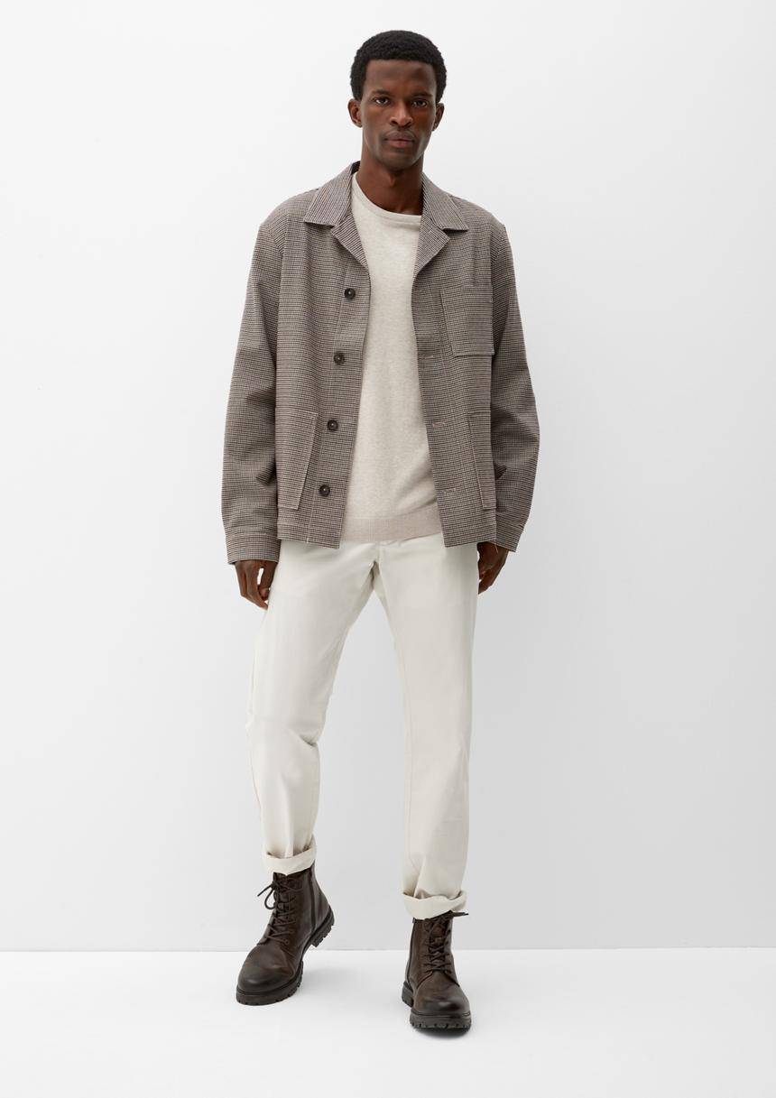 S.Oliver Overshirt Mit Hahnentrittmuster