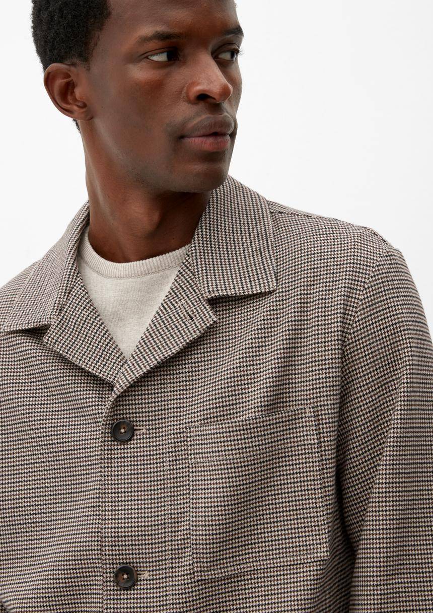 S.Oliver Overshirt Mit Hahnentrittmuster