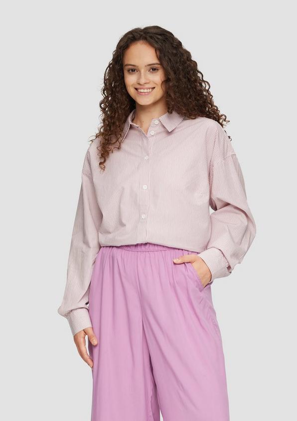 S.Oliver Oversized-Hemdbluse aus Baumwolle