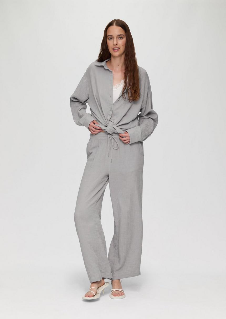 S.Oliver Oversized-Hemdbluse Aus Musselin