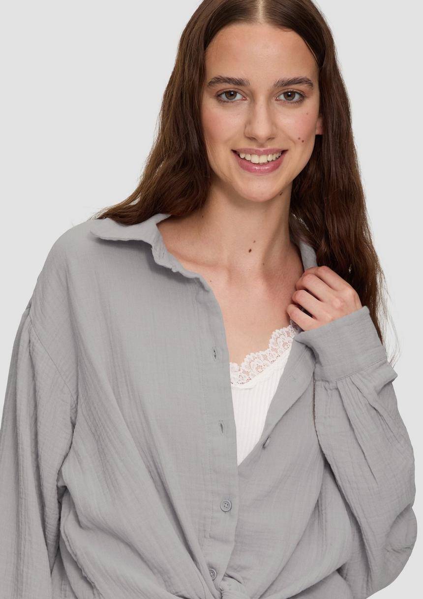 S.Oliver Oversized-Hemdbluse Aus Musselin