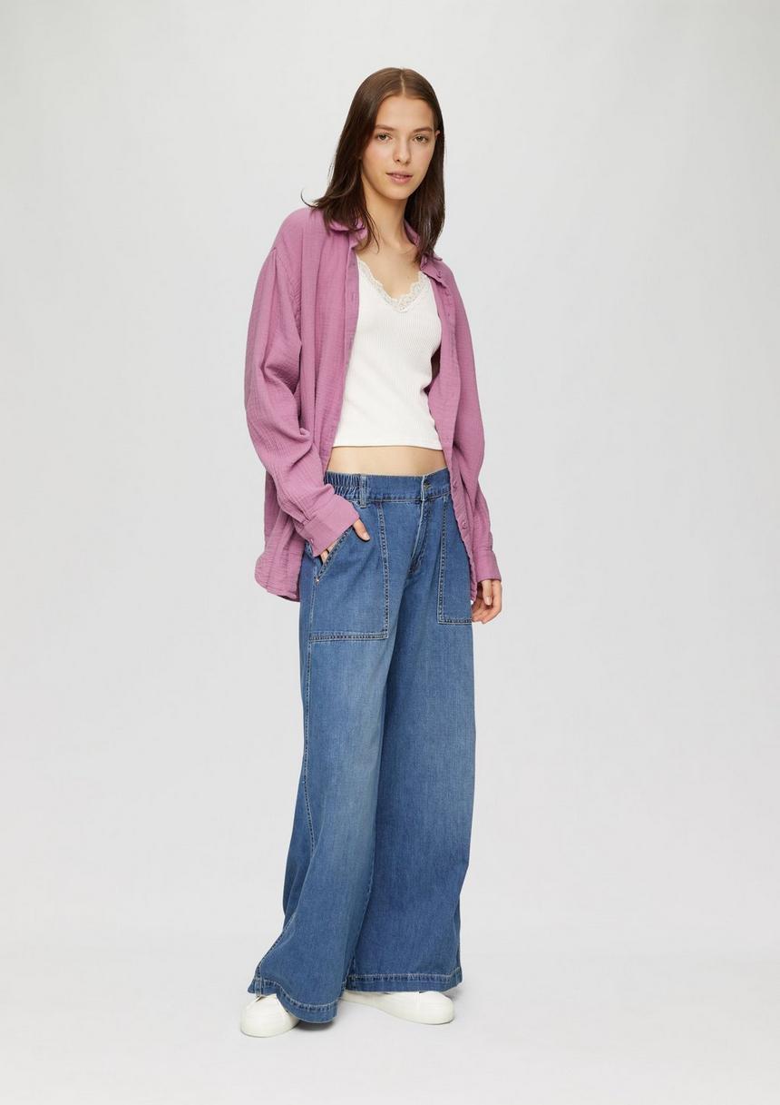 S.Oliver Oversized-Hemdbluse Aus Musselin