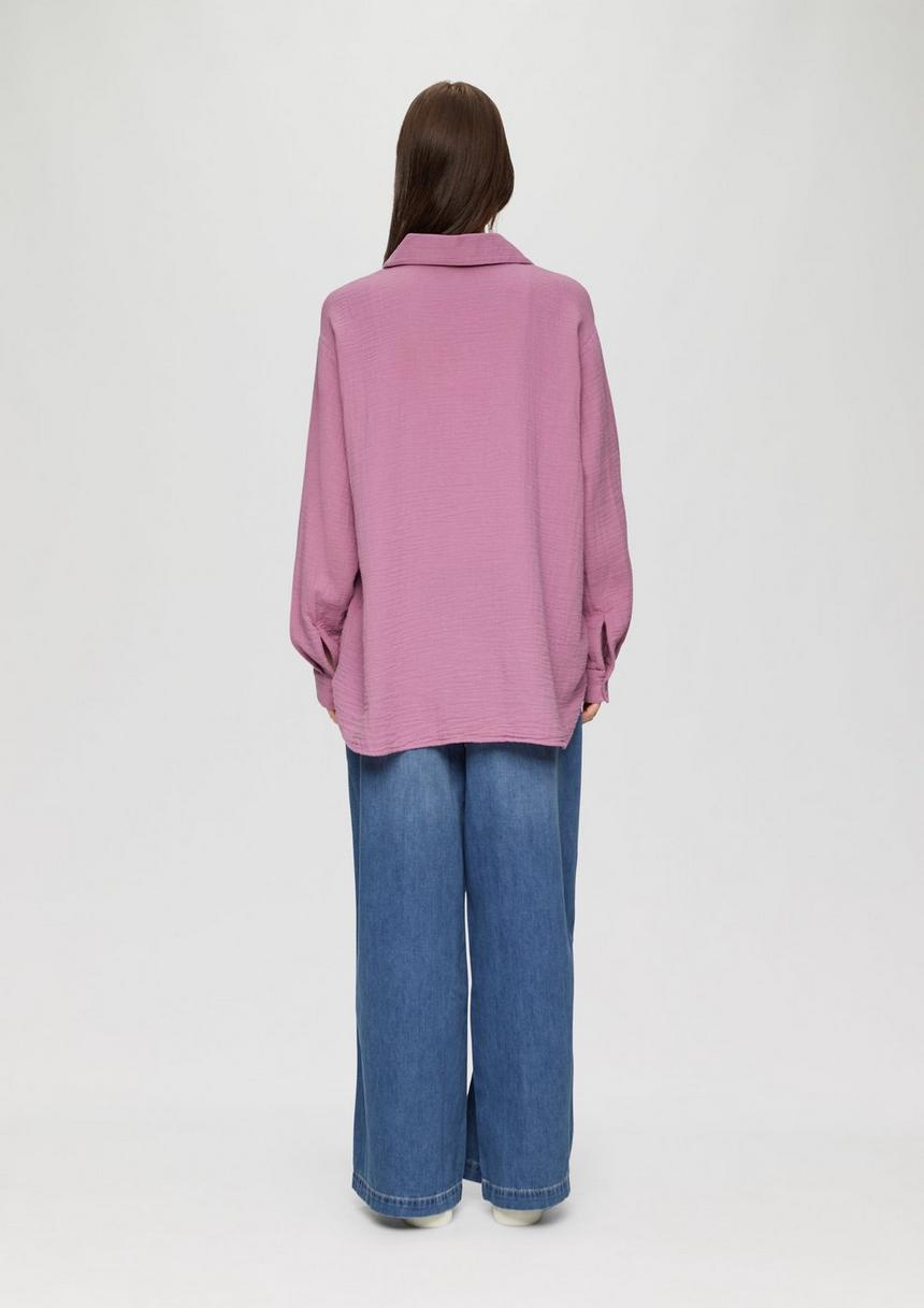 S.Oliver Oversized-Hemdbluse Aus Musselin