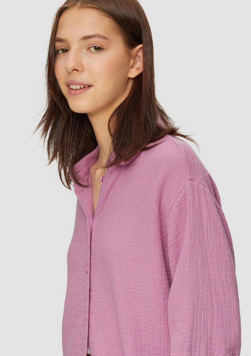 S.Oliver Oversized-Hemdbluse Aus Musselin