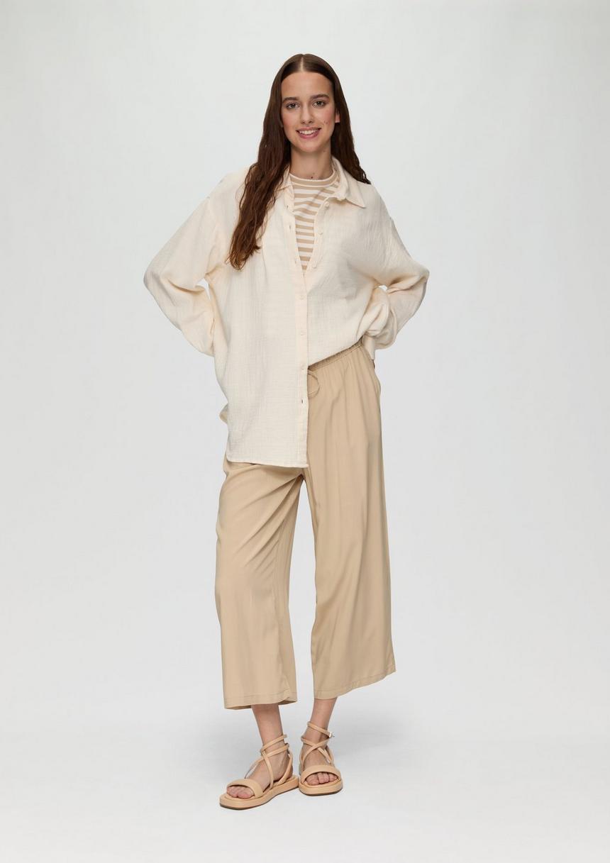 S.Oliver Oversized-Hemdbluse Aus Musselin