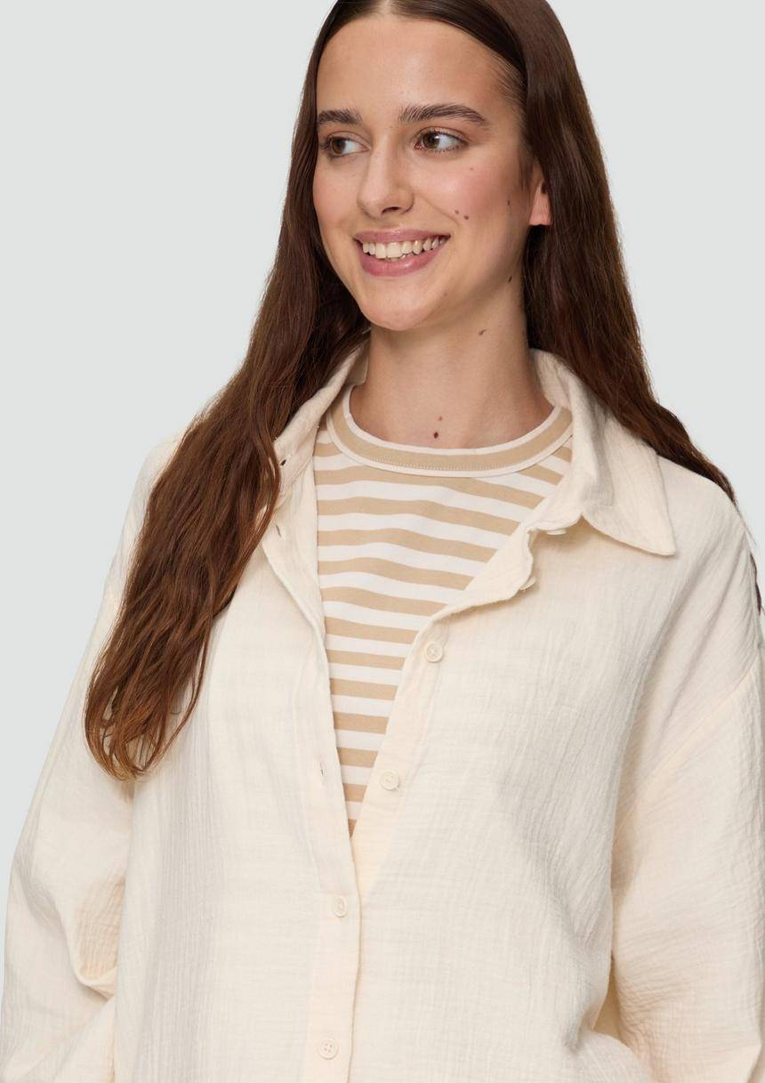 S.Oliver Oversized-Hemdbluse Aus Musselin