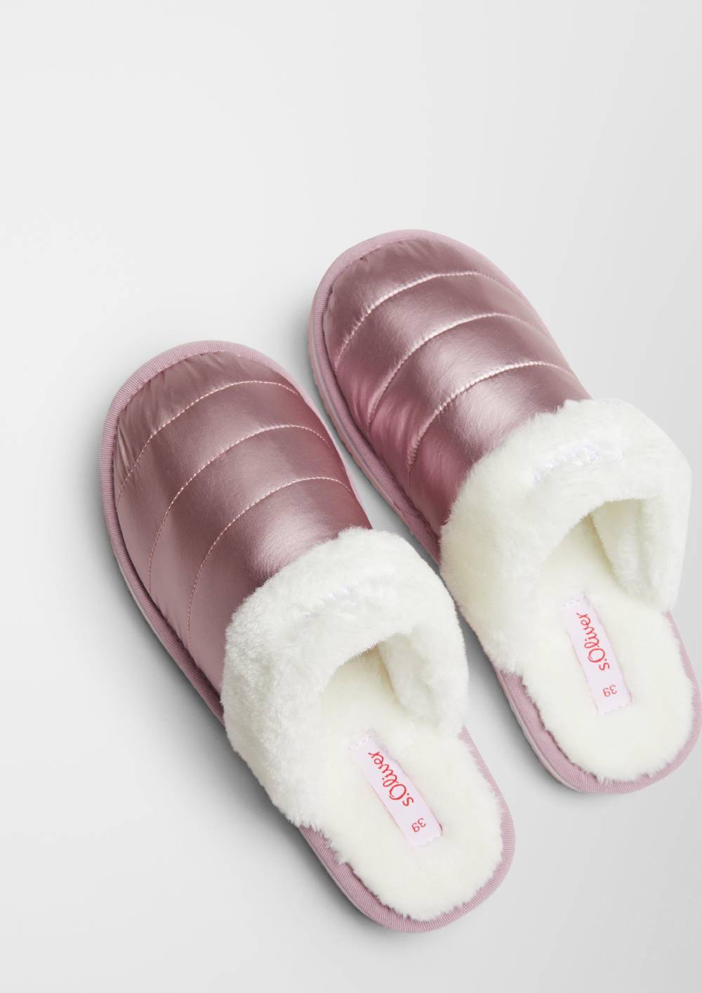 S.Oliver Pantoffeln Im Metallic-Look