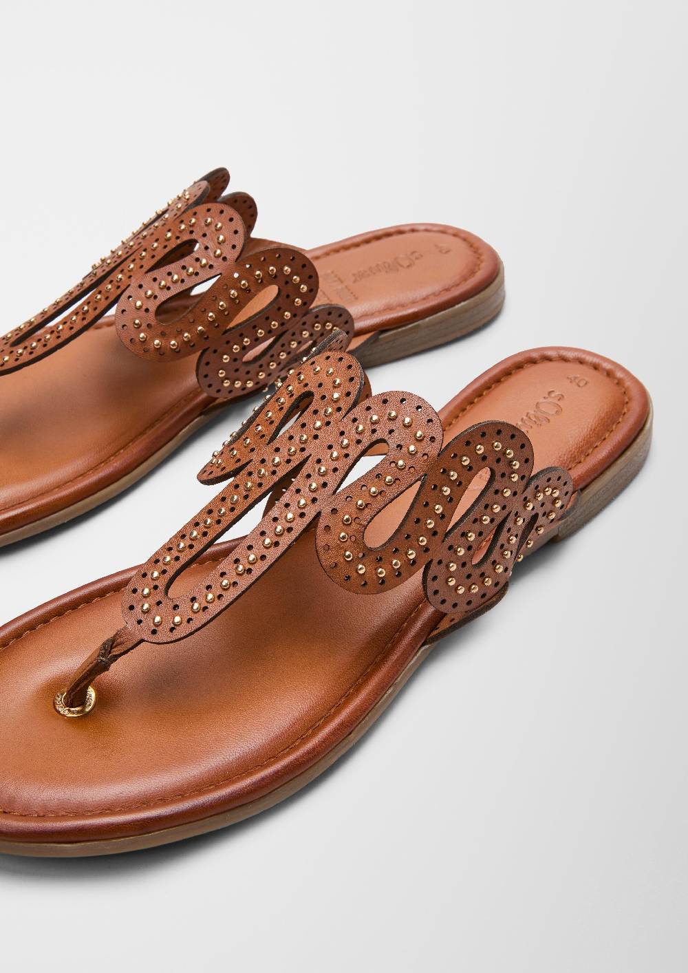 S.Oliver Pantoletten Aus Echtleder