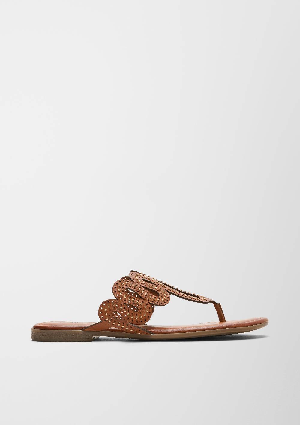 S.Oliver Pantoletten Aus Echtleder