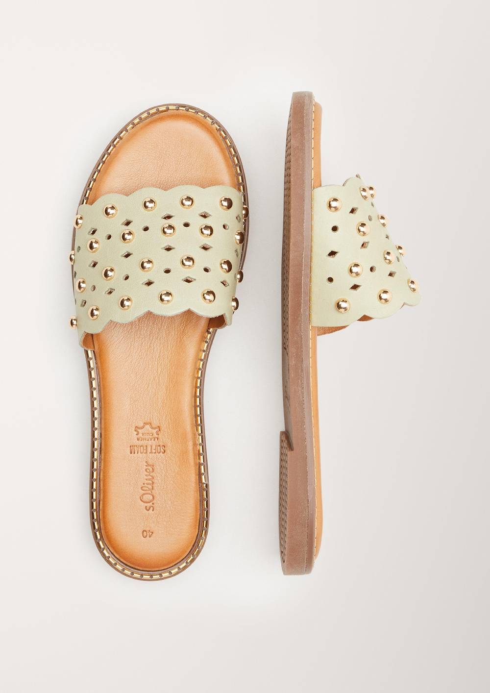 S.Oliver Pantoletten Aus Leder