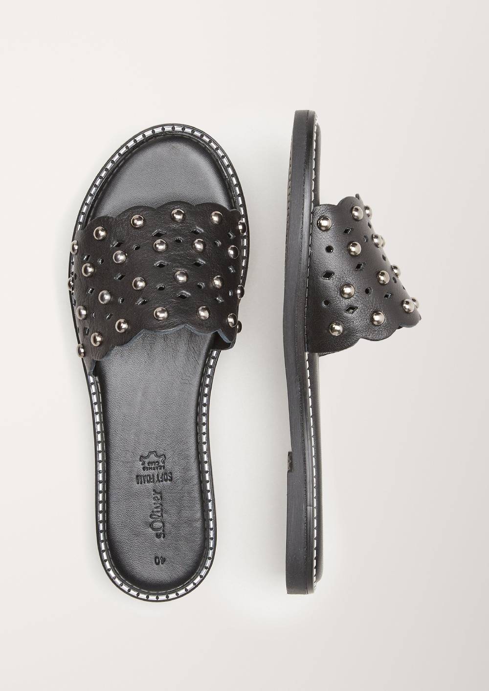 S.Oliver Pantoletten Aus Leder