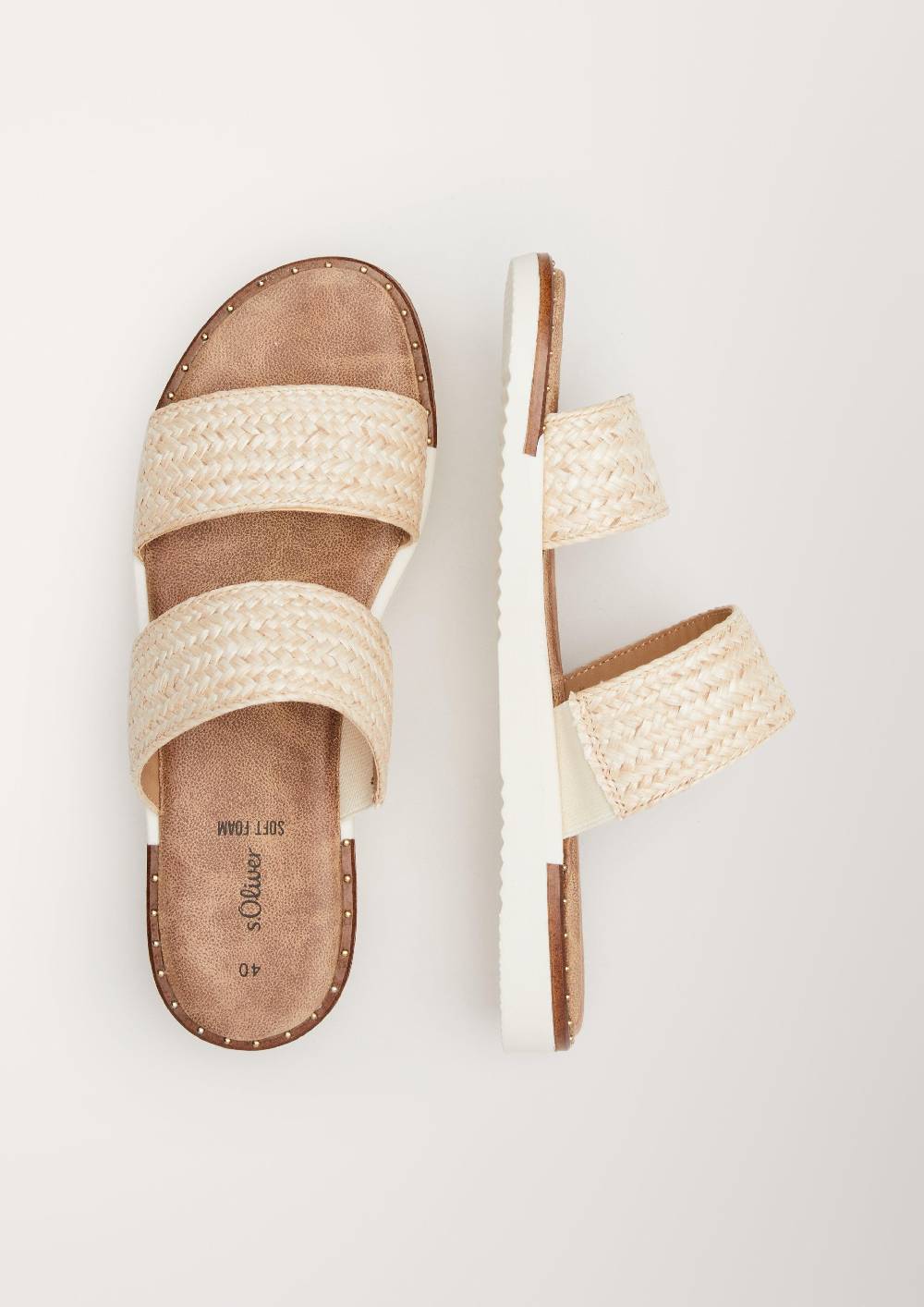 S.Oliver Pantoletten In Bast-Optik