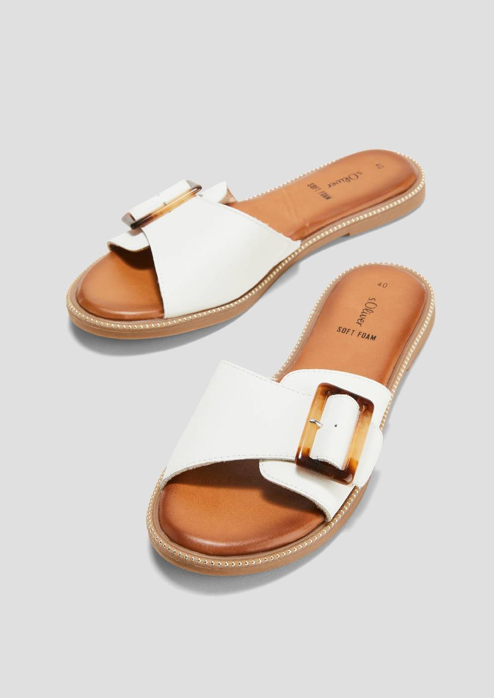 S.Oliver Pantoletten In Leder-Optik