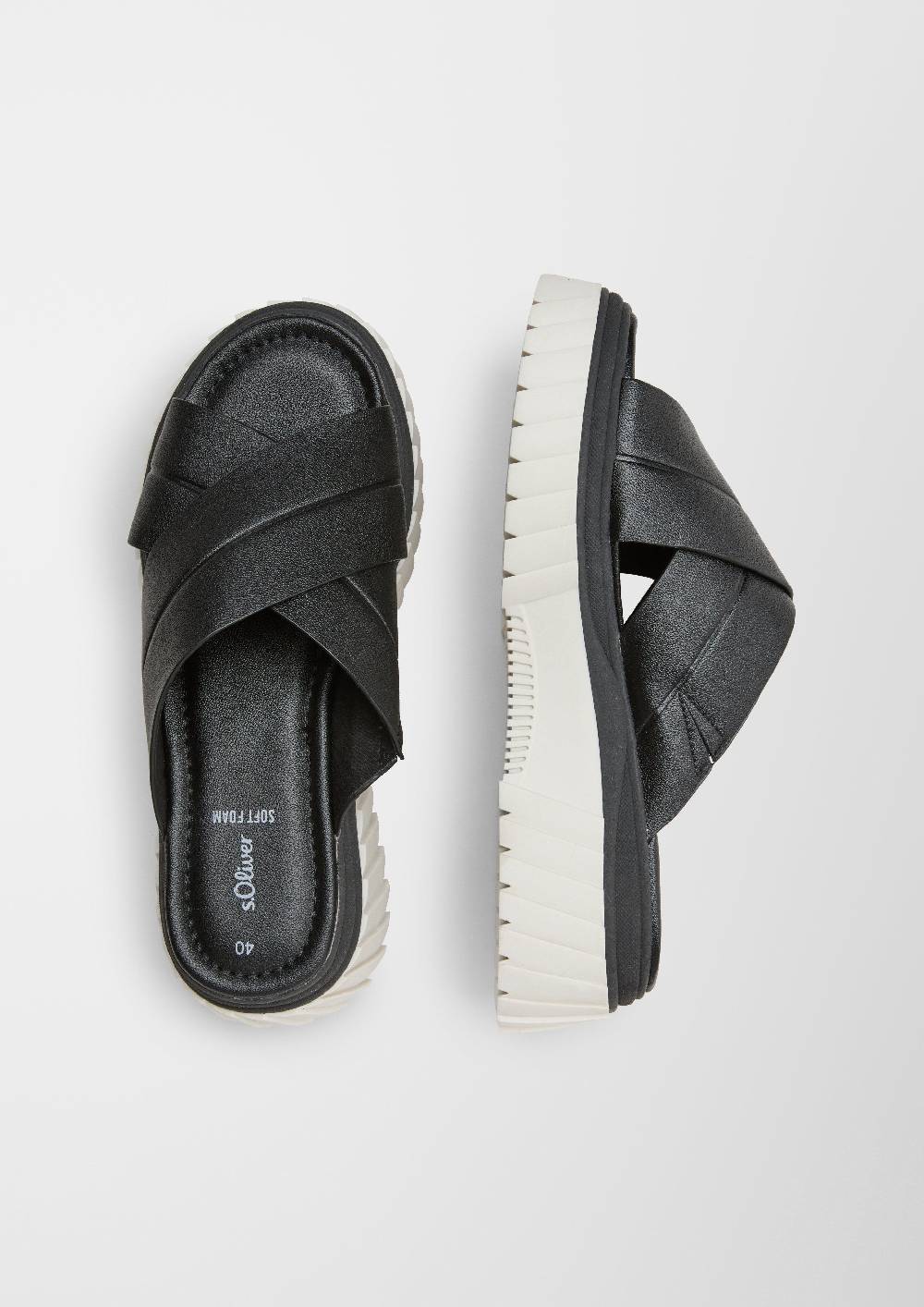 S.Oliver Pantoletten In Leder-Optik