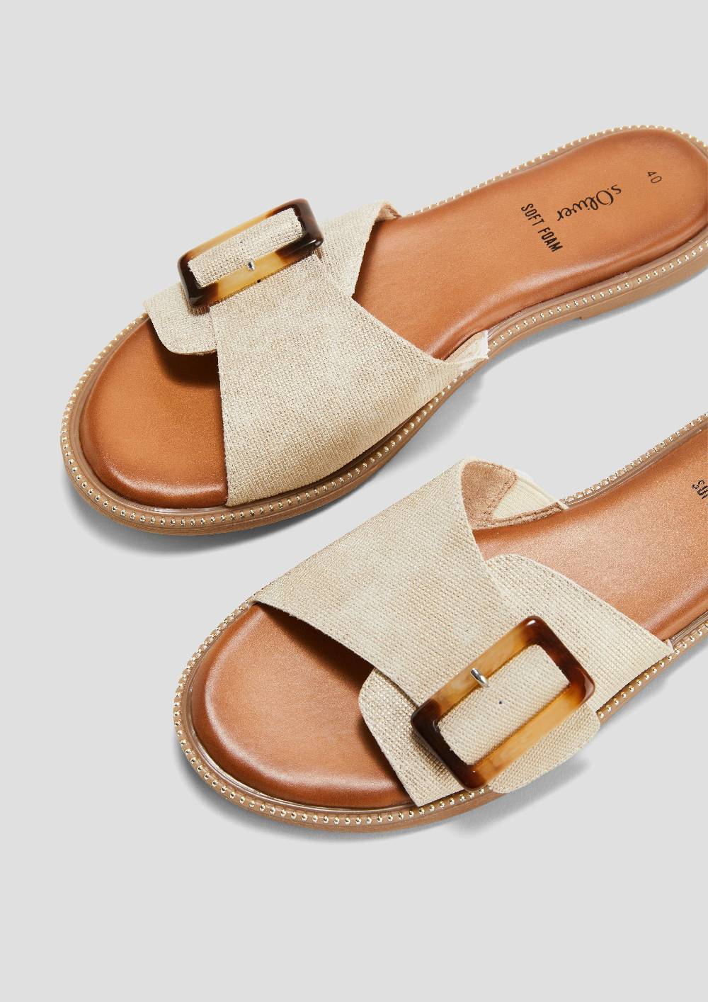 S.Oliver Pantoletten In Leder-Optik