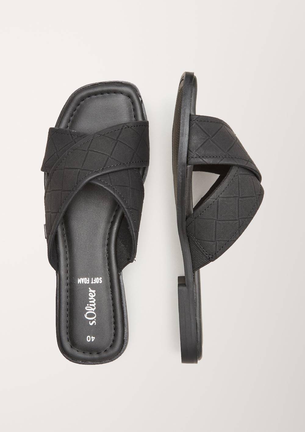 S.Oliver Pantoletten Mit Webmuster