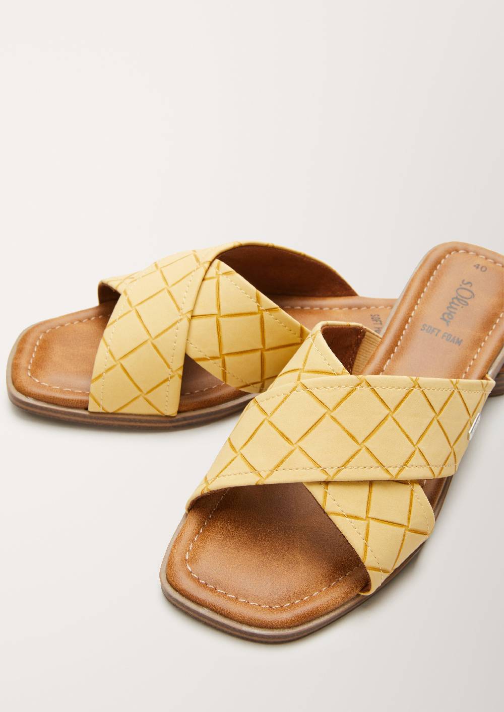 S.Oliver Pantoletten Mit Webmuster