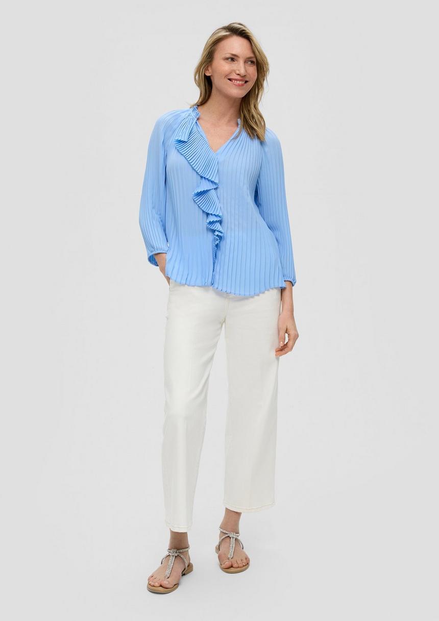 S.Oliver Plissee-Bluse Mit Volant
