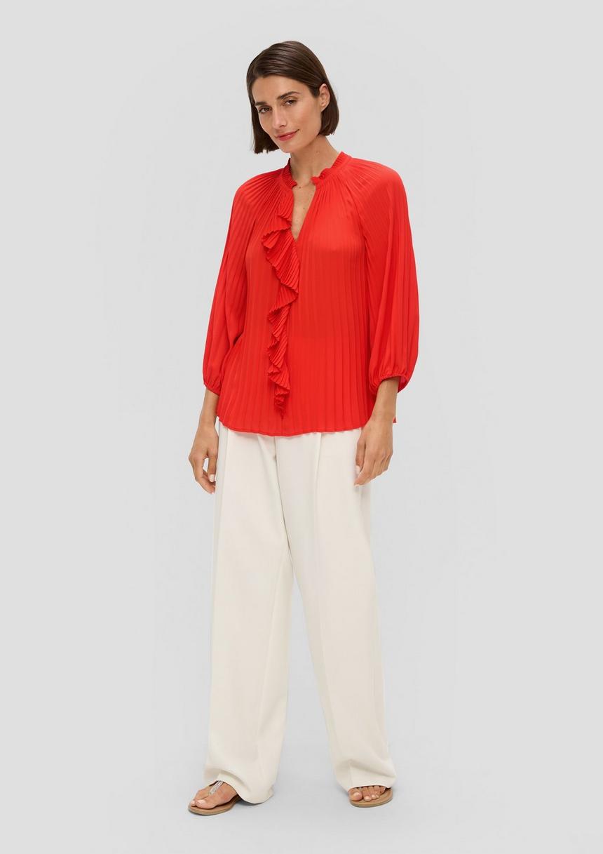 S.Oliver Plissee-Bluse Mit Volant