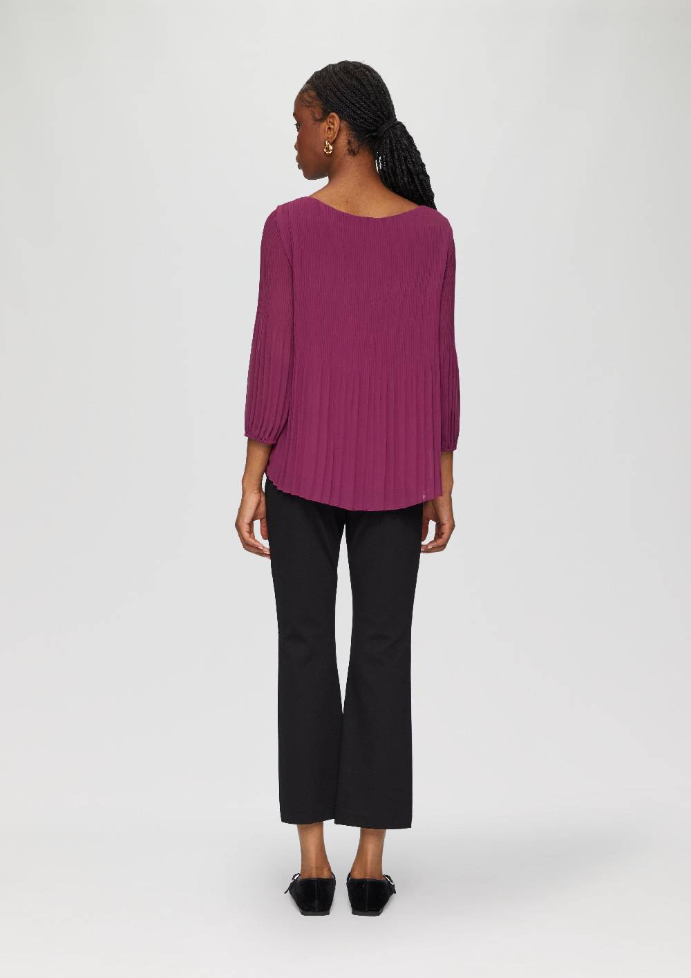 S.Oliver Plissierte Chiffonbluse