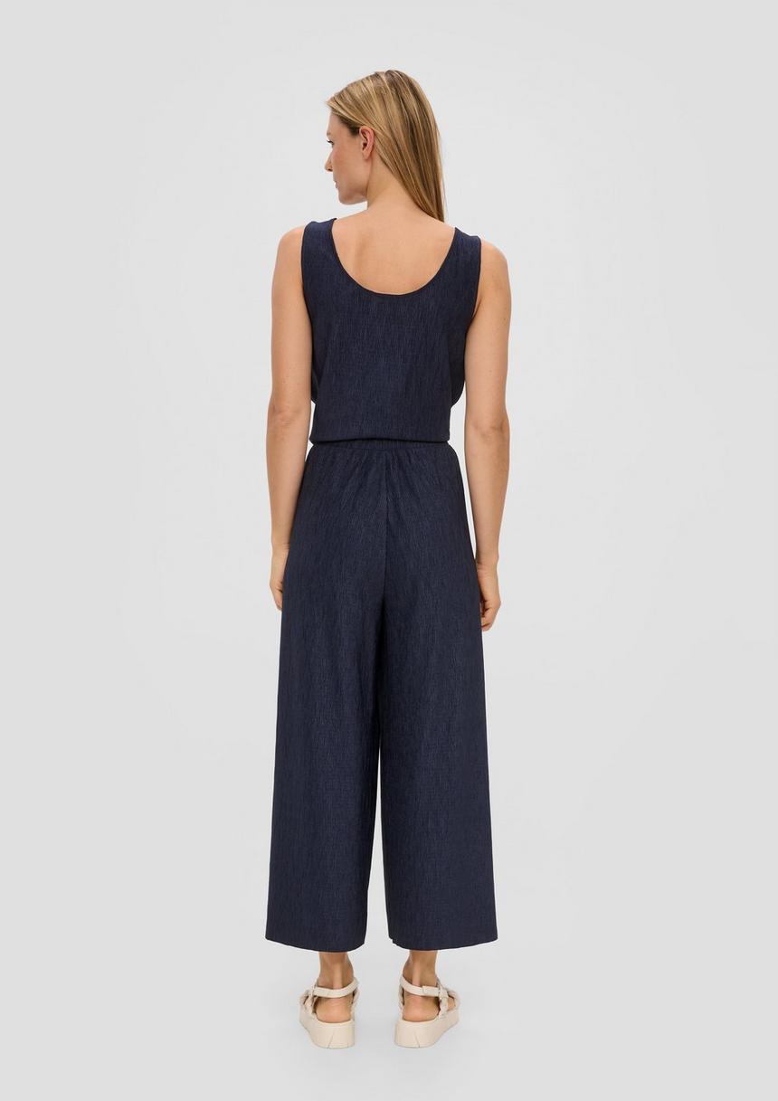 S.Oliver Plissierte Wide-Leg-Hose Mit Elastikbund