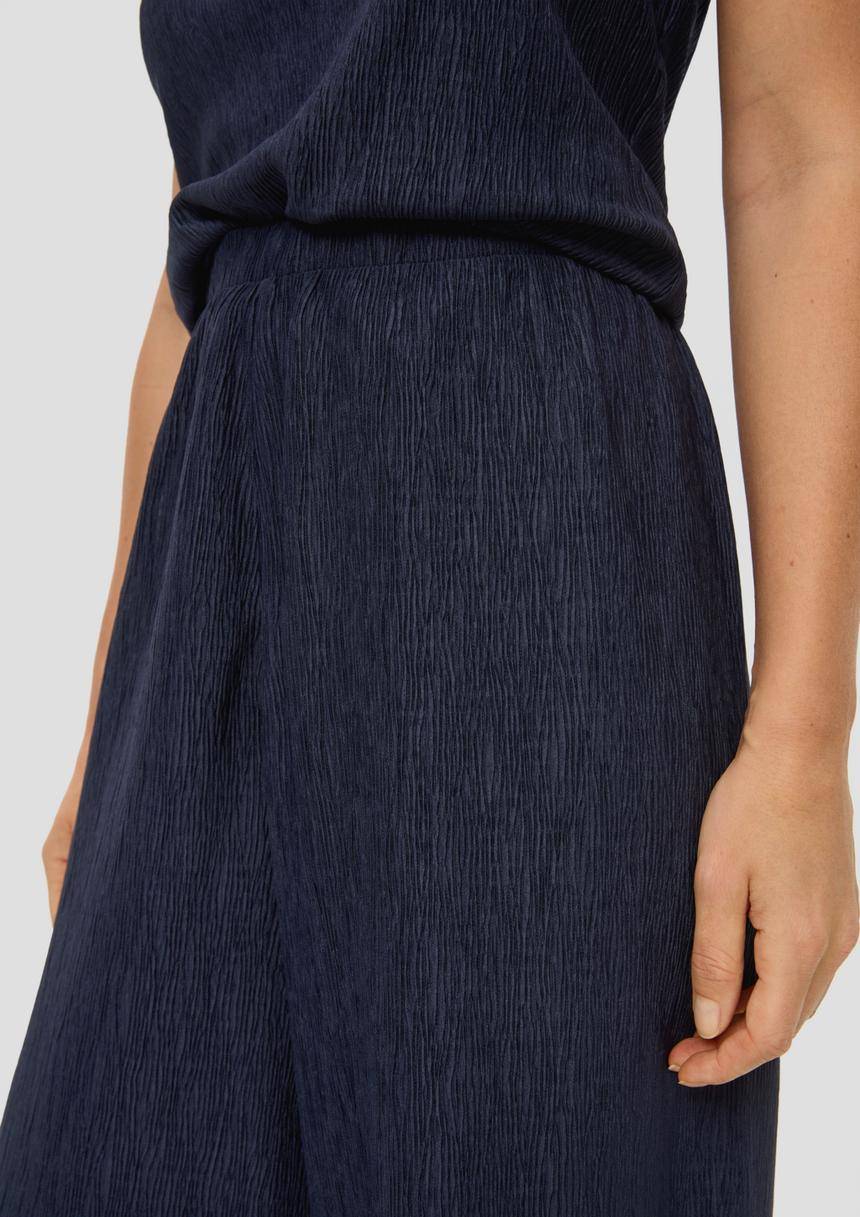 S.Oliver Plissierte Wide-Leg-Hose Mit Elastikbund