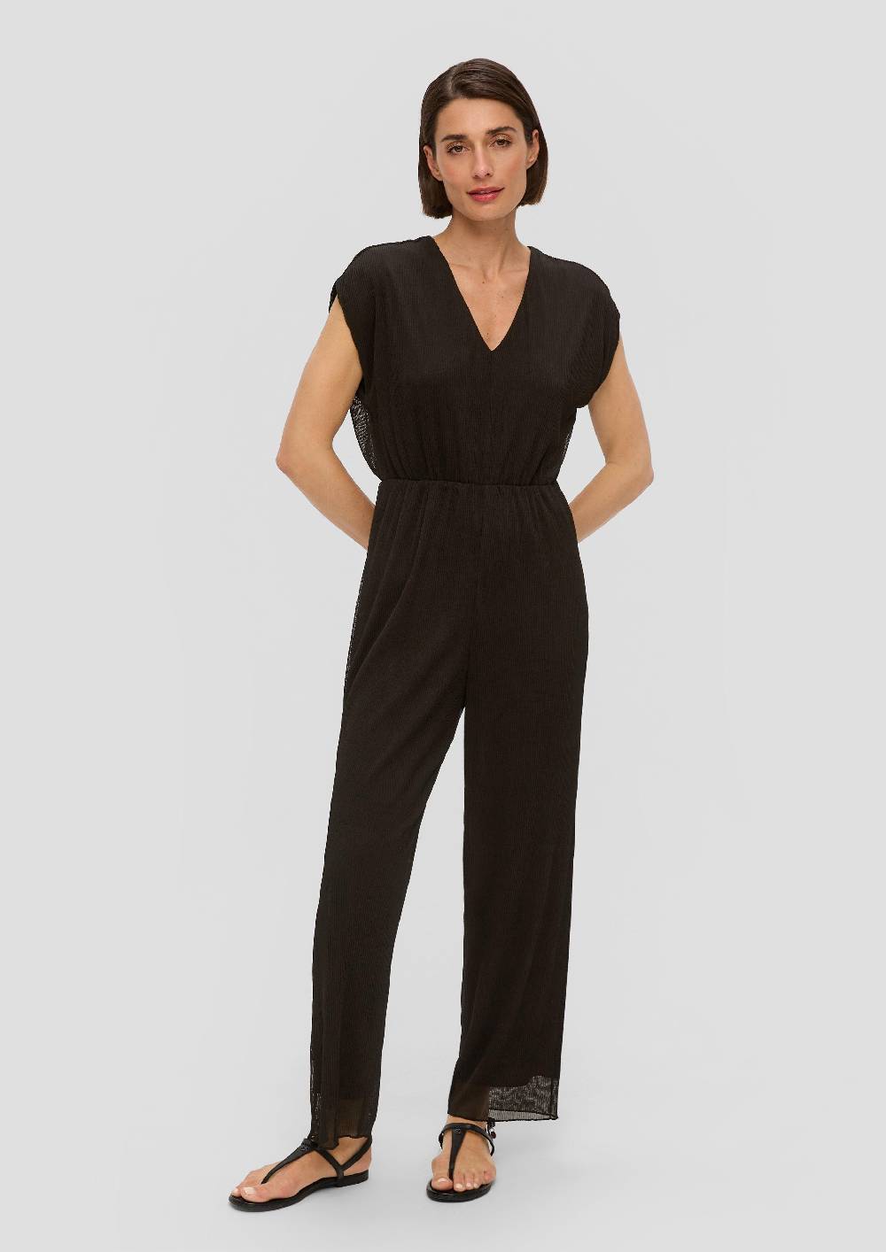 S.Oliver Plissierter Jumpsuit Aus Mesh