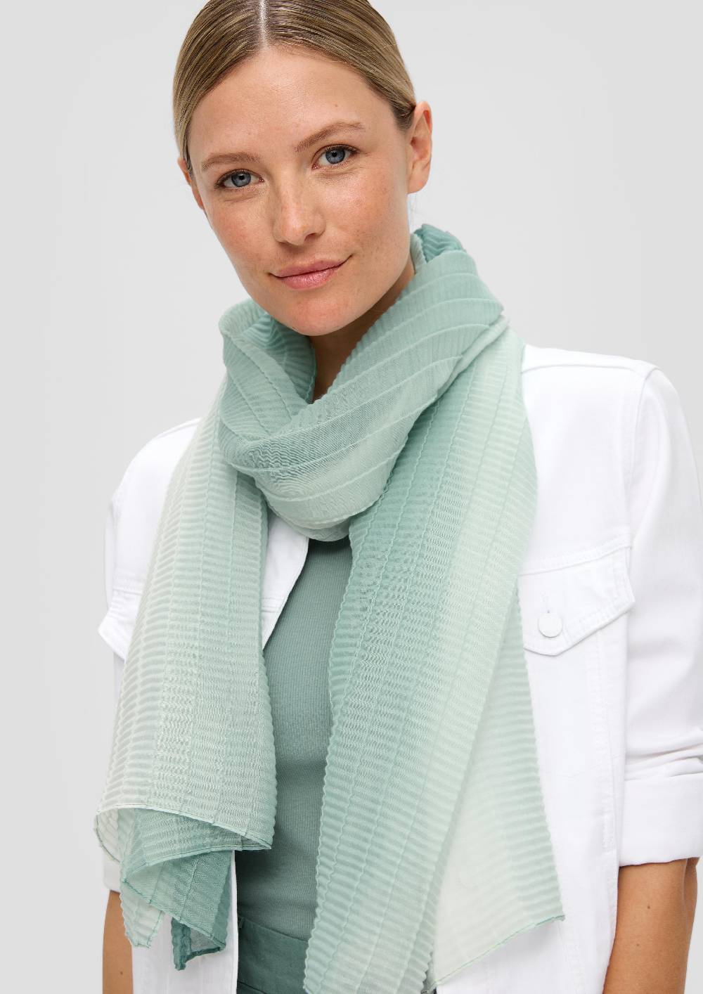 S.Oliver Plissierter Schal Mit All-over-Muster