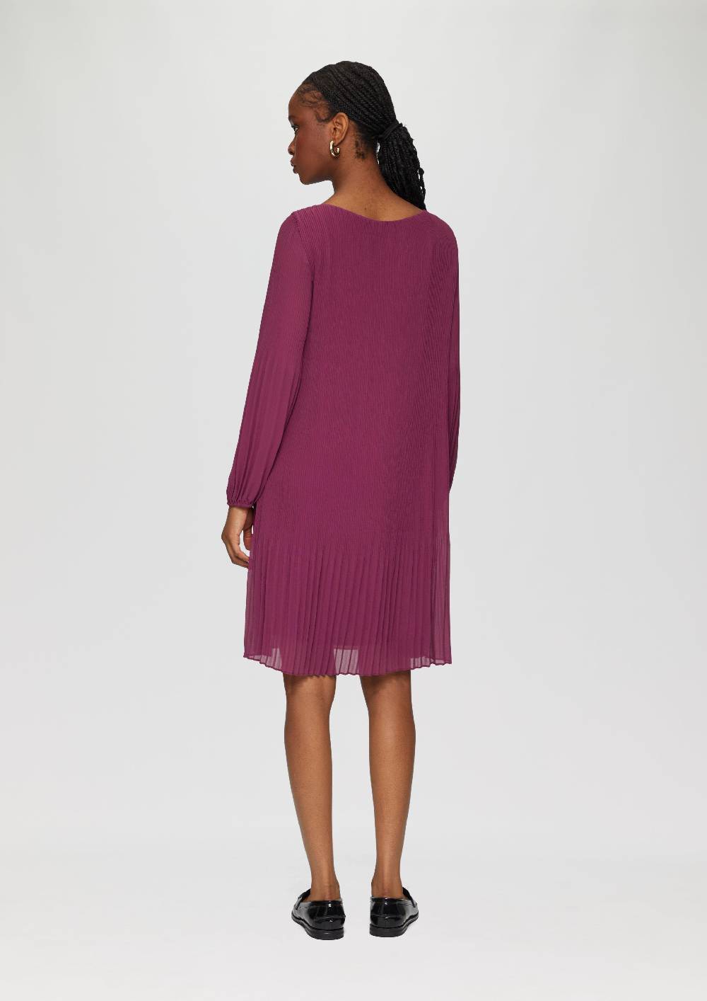 S.Oliver Plissiertes Chiffonkleid