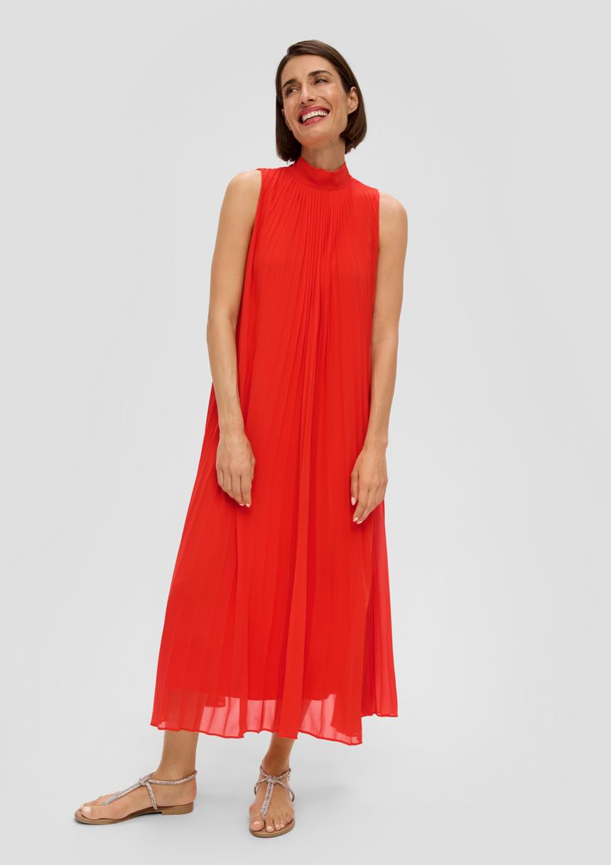 S.Oliver Plissiertes Chiffonkleid