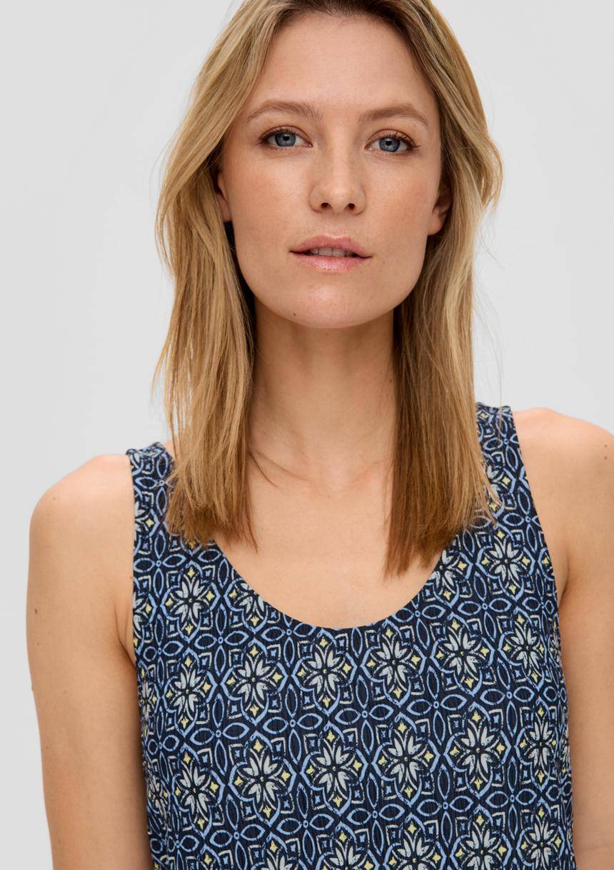 S.Oliver Plissiertes Jersey-Kleid Im Relaxed Fit