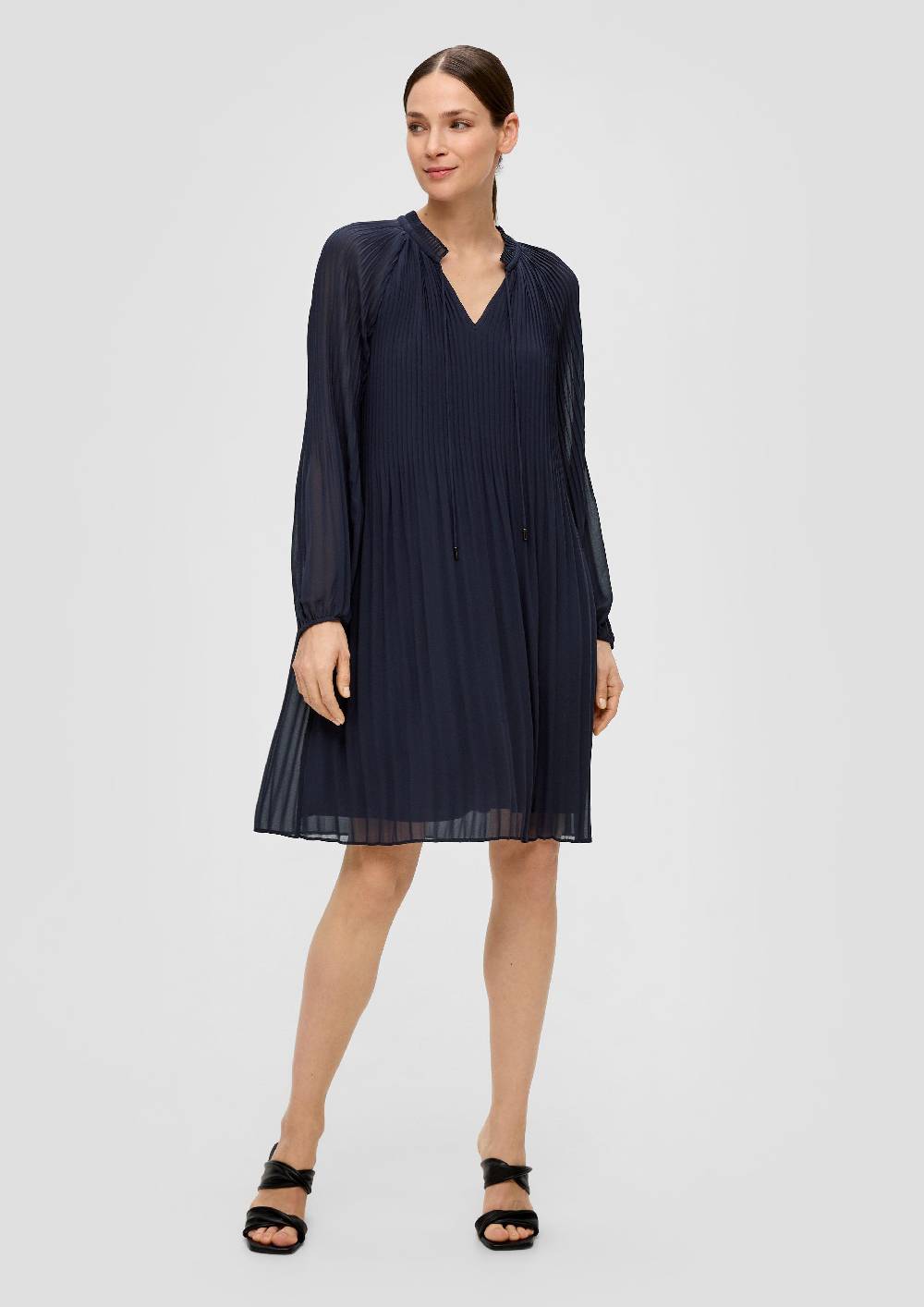 S.Oliver Plissiertes Kleid Aus Chiffon