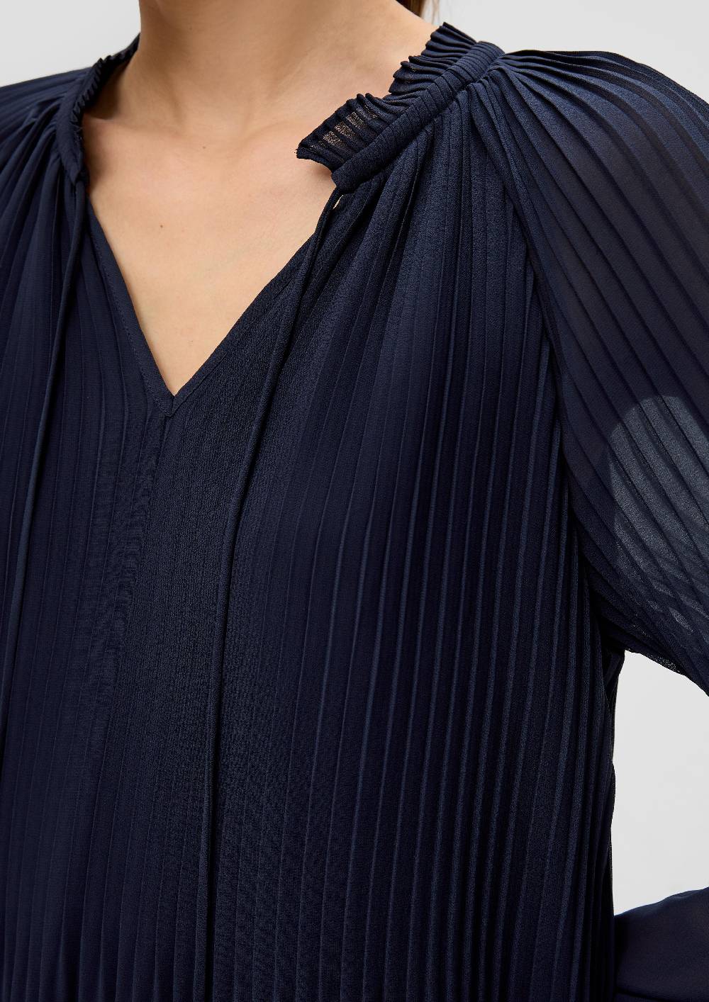 S.Oliver Plissiertes Kleid Aus Chiffon