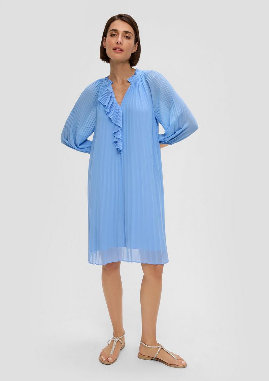 S.Oliver Plissiertes Kleid Aus Chiffon
