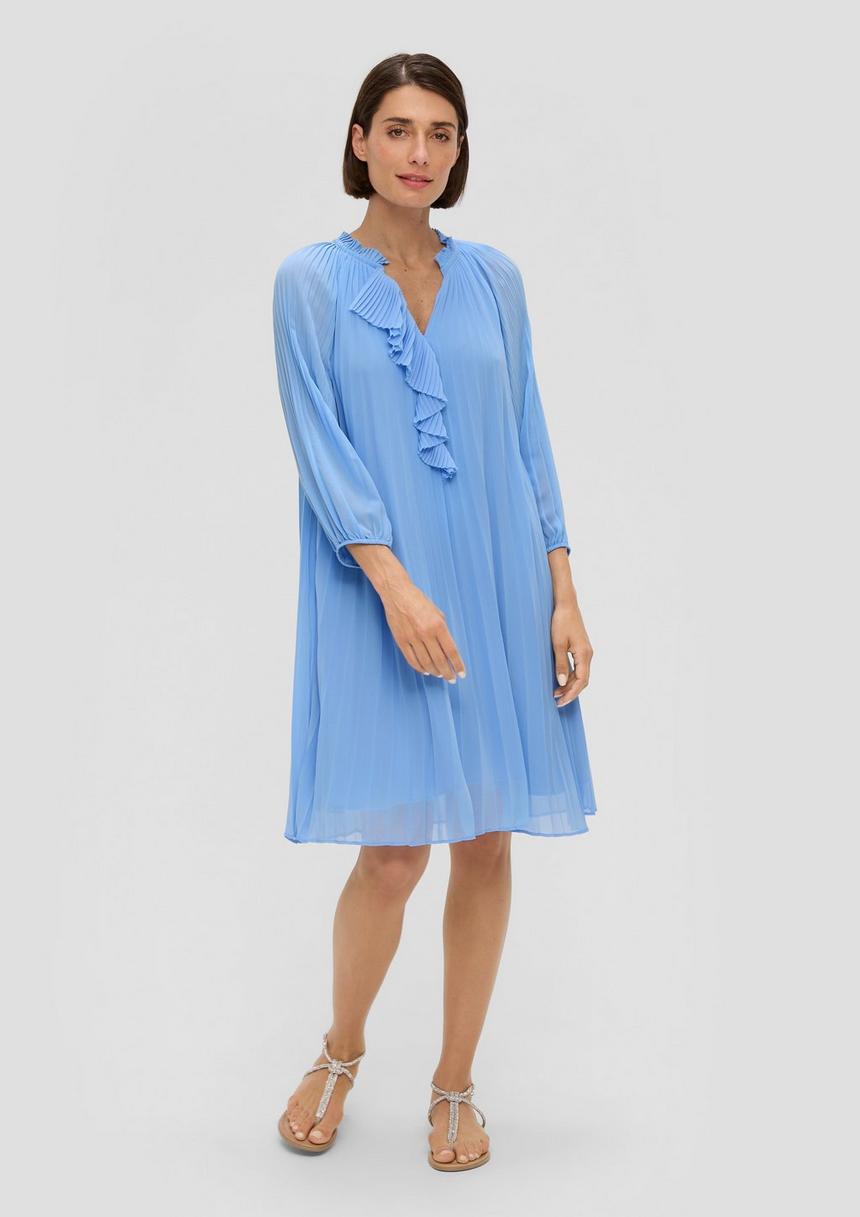 S.Oliver Plissiertes Kleid aus Chiffon