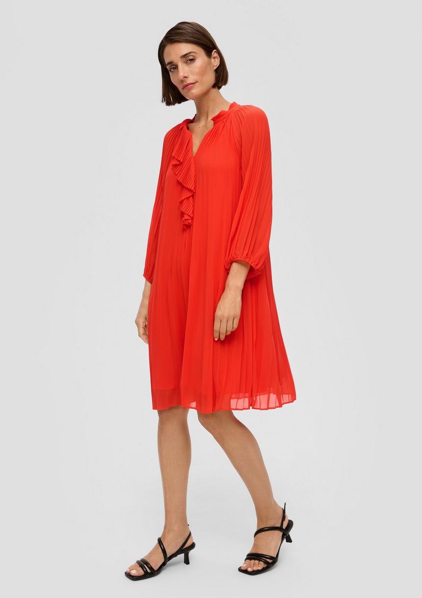 S.Oliver Plissiertes Kleid Aus Chiffon