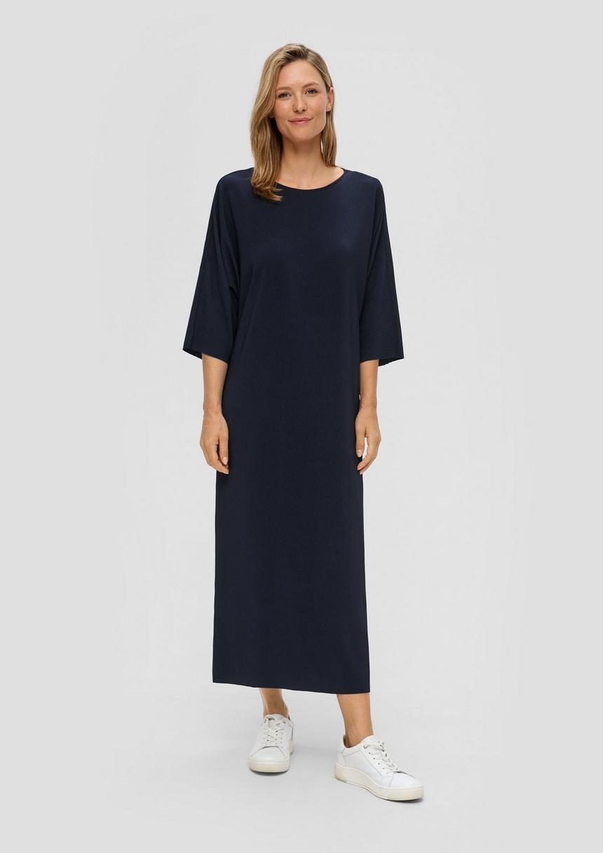 S.Oliver Plissiertes Kleid Mit Bindegürtel