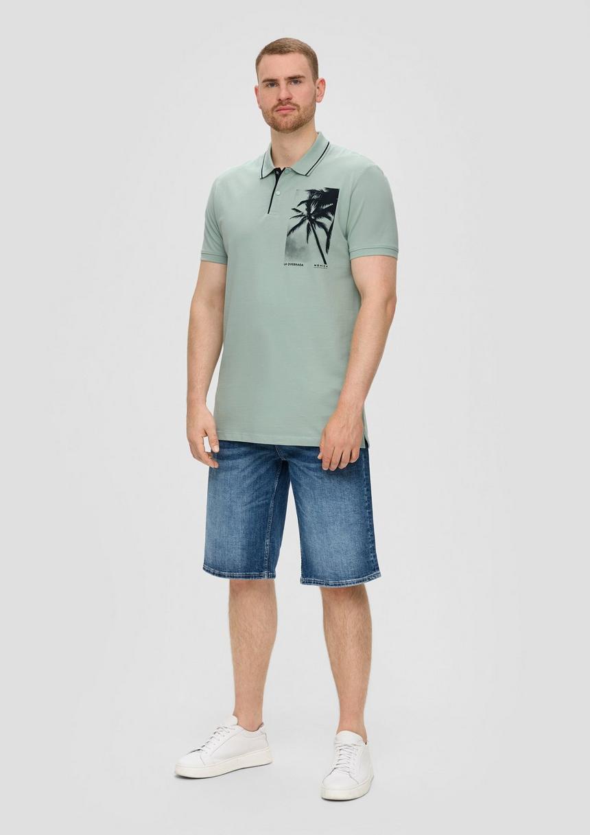 S.Oliver Poloshirt Aus Baumwolle Mit Frontprint