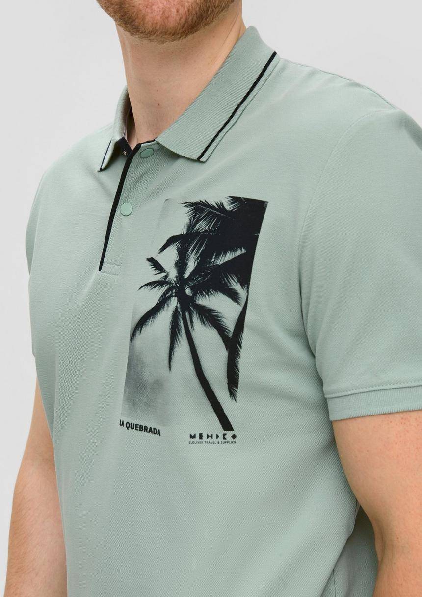 S.Oliver Poloshirt Aus Baumwolle Mit Frontprint